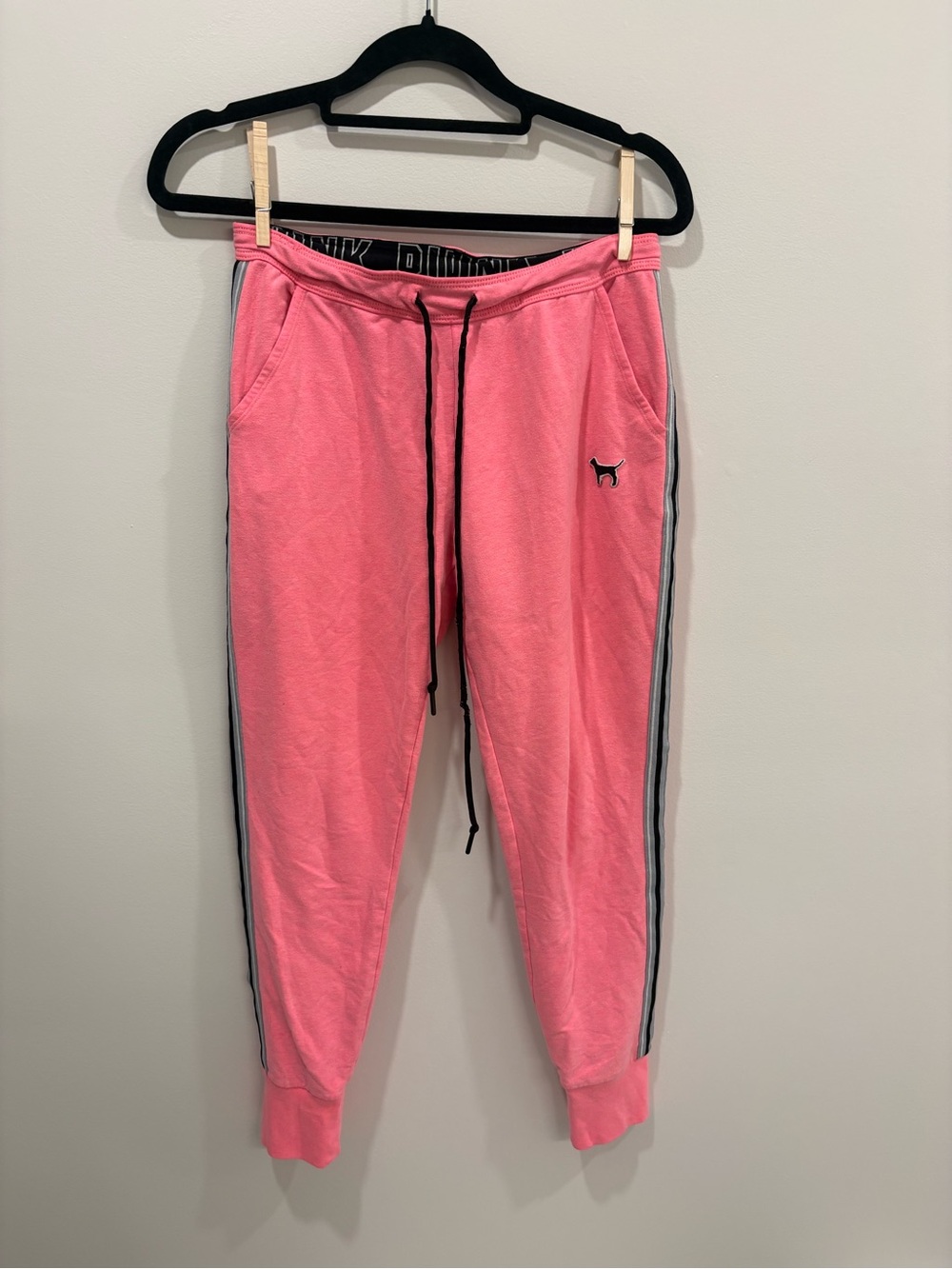 PINK Victoria's Secret Pink Track Joggers with Black Trim
